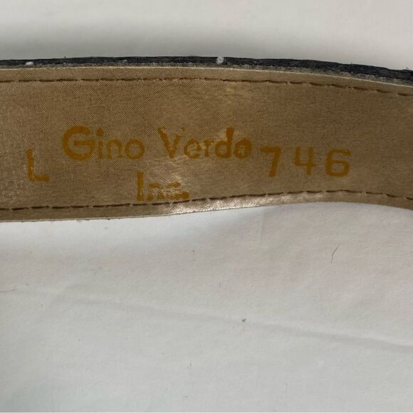 Gino Verdo Vintage Snakeskin Belt Size Large - Picture 3 of 10
